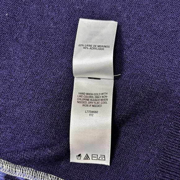 Women Merino Wool Fair Isle Sweater L Preppy Cabincore Lightweight Knit Sporty - Picture 8 of 10